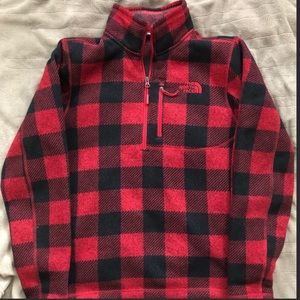 The North Face buffalo plaid 1-/4 zip pullover Men’s L